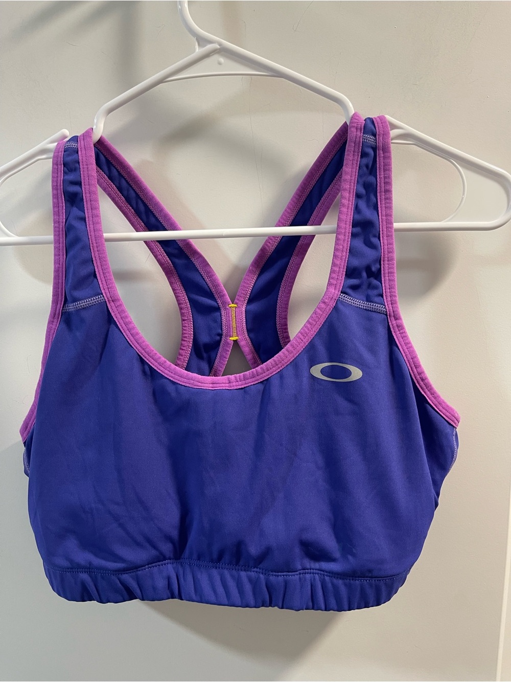 Oakley Purple Sports Bra Top with Pink Trim